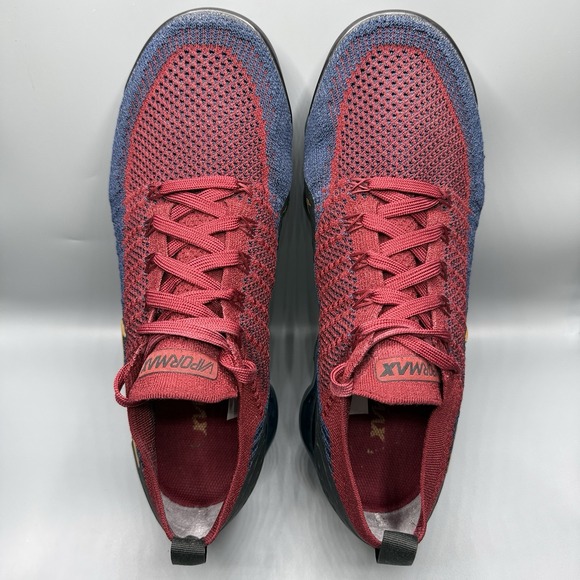 Nike Air VaporMax Flyknit 2 'Olympic' Mens Size 9.5 Team Red Shoes 942842-604 - Picture 4 of 10